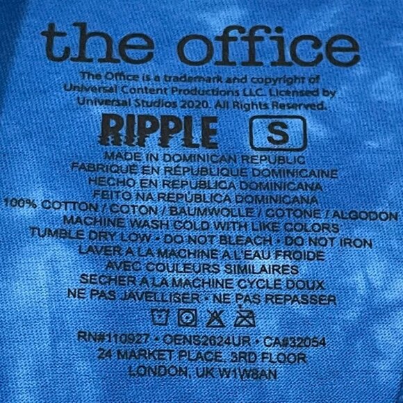 The Office Dunder Mifflin Inc Graphic Tie-dye T-shirt size Small - Picture 3 of 4